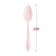 Pink Baroque Disposable Plastic Dinner Spoons Dimension | Smarty Had A Party