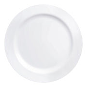 Round disposable dinner plates in solid white