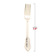 Shiny Baroque Gold Plastic Forks Dimension | Smarty Had A Party