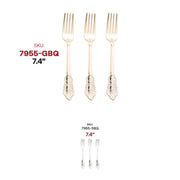 Shiny Baroque Gold Plastic Forks SKU | Smarty Had A Party