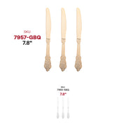 Shiny Baroque Gold Plastic Knives SKU | Smarty Had A Party