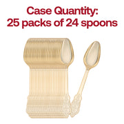 Shiny Baroque Gold Plastic Spoons Quantity | Smarty Had A Party