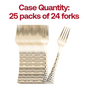 Shiny Gold Glamour Cutlery Disposable Plastic Forks Quantity | Smarty Had A Party