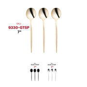 Shiny Gold Moderno Disposable Plastic Dessert Spoons SKU | Smarty Had A Party