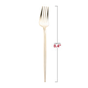 Shiny Gold Moderno Disposable Plastic Dinner Forks Dimension | Smarty Had A Party