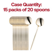 Shiny Gold Moderno Disposable Plastic Dinner Spoons Quantity | Smarty Had A Party