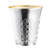 5 oz. Shiny Metallic Aluminum Silver Round Plastic Kiddush Cups Main | Smarty Had A Party