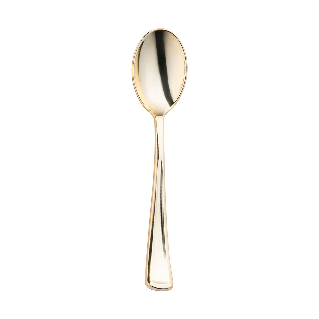 Shiny Metallic Gold Plastic Spoons Main | Smarty Had A Party