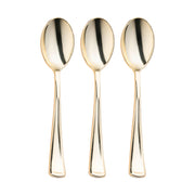 Shiny Metallic Gold Plastic Spoons Dimension | Smarty Had A Party