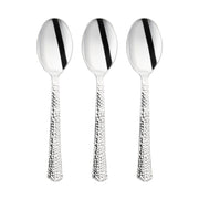 Shiny Metallic Silver Hammered Plastic Spoons Secondary | Smarty Had A Party