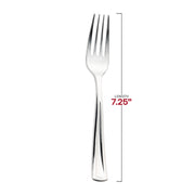 Shiny Metallic Silver Plastic Forks Dimension | Smarty Had A Party