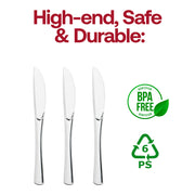 Shiny Metallic Silver Plastic Knives BPA | Smarty Had A Party