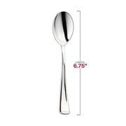 Shiny Metallic Silver Plastic Spoons Dimension | Smarty Had A Party