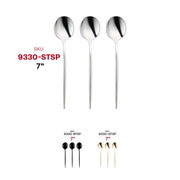 Shiny Silver Moderno Disposable Plastic Dessert Spoons SKU | Smarty Had A Party