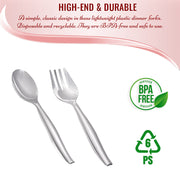 Silver Disposable Plastic Serving Flatware Set | Smarty Had A Party