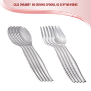 Silver Disposable Plastic Serving Flatware Set | Smarty Had A Party