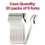 Silver Disposable Plastic Serving Forks Quantity | Smarty Had A Party