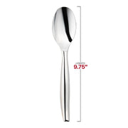 Silver Disposable Plastic Serving Spoons Dimension | Smarty Had A Party