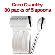 Silver Disposable Plastic Serving Spoons Quantity | Smarty Had A Party