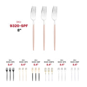 Silver with Pink Handle Moderno Disposable Plastic Dinner Forks SKU | Smarty Had A Party