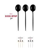 Solid Black Moderno Disposable Plastic Dessert Spoons SKU | Smarty Had A Party