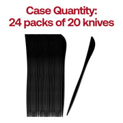 Solid Black Moderno Disposable Plastic Dinner Knives Quantity | Smarty Had A Party