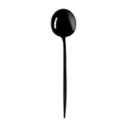 Solid Black Moderno Disposable Plastic Dinner Spoons Main | Smarty Had A Party