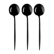 Solid Black Moderno Disposable Plastic Dinner Spoons Secondary | Smarty Had A Party