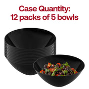 Solid Black Organic Round Disposable Plastic Bowls (32 oz.) Quantity | Smarty Had A Party