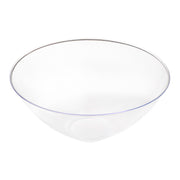 Solid Clear Organic Round Disposable Plastic Bowls (100 oz.) | Smarty Had A Party