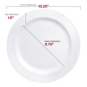 Solid White Economy Round Disposable Plastic Dinnerware Value Set Dimension | Smarty Had A Party