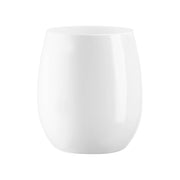 12 oz. Solid White Elegant Stemless Plastic Wine Glasses Main | Smarty Had A Party