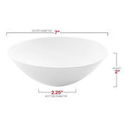 Solid White Organic Round Disposable Plastic Soup Bowls (16 oz.) Dimension | Smarty Had A Party