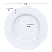 Solid White Round Blossom Disposable Plastic Dinnerware Value Set Secondary | Smarty Had A Party