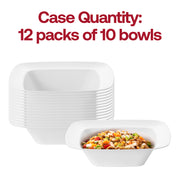 Solid White Rounded Square Disposable Plastic Soup Bowls (12 oz.) Quantity | Smarty Had A Party