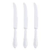 White Baroque Disposable Plastic Dinner Knives Secondary | Smarty Had A Party