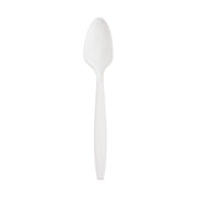 White Plastic Disposable Spoons Main | Smarty Had A Party