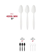 White Plastic Disposable Spoons SKU | Smarty Had A Party