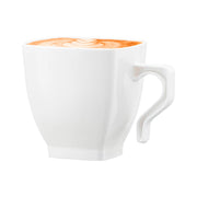 8 oz. White Square Plastic Coffee Mugs Secondary | Smarty Had A Party