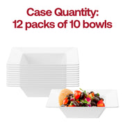 White Square Plastic Dessert Bowls (5 oz.) Quantity | Smarty Had A Party