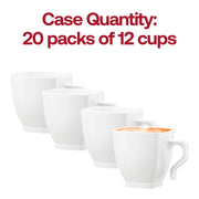 2 oz. White Square Plastic Mini Coffee Tea Cups Quantity | Smarty Had A Party