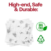 White with Silver Paint Splatter Paper Beverage/Cocktail Napkins BPA | Smarty Had A Party