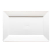 White Rectangular Plastic Dessert Plates